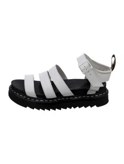 Pre-owned Dr. Martens Leather Gladiator Sandals In White