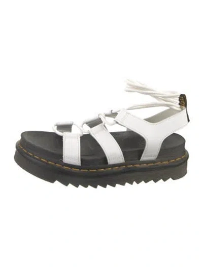 Pre-owned Dr. Martens Leather Gladiator Sandals In White