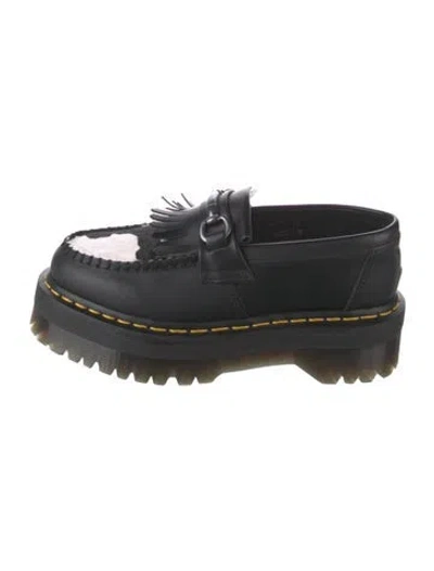 Pre-owned Dr. Martens Leather Graphic Print Loafers In Black