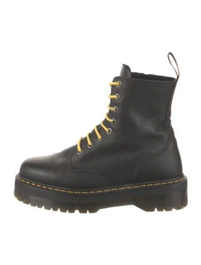 Pre-owned Dr. Martens Leather Hiking Boots In Black