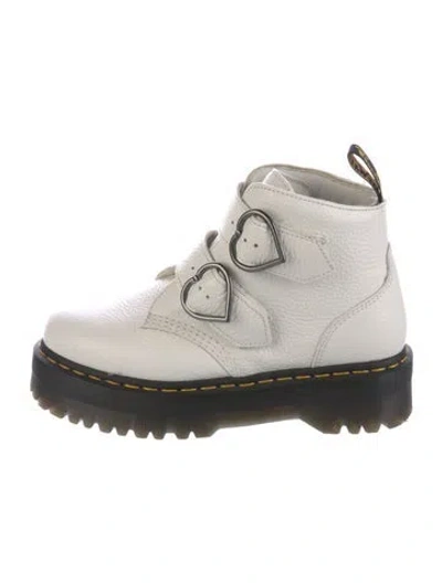 Pre-owned Dr. Martens Leather Hiking Boots In White