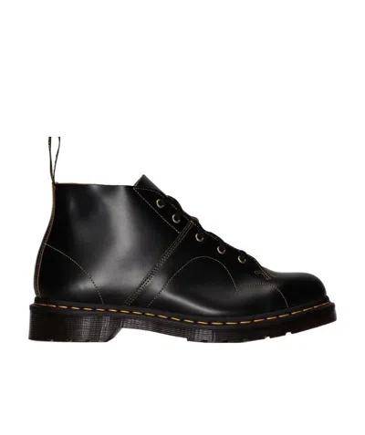 Dr. Martens' Leather Lace-up Booties In Black