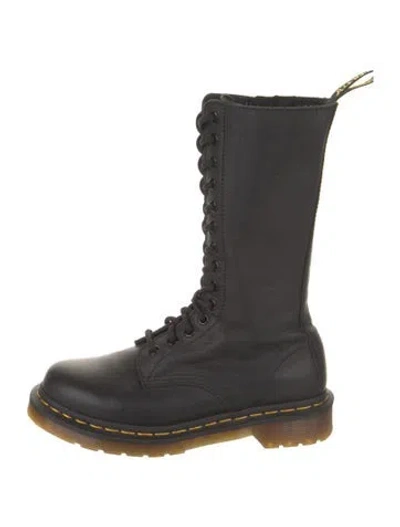 Pre-owned Dr. Martens Leather Lace-up Boots In Black