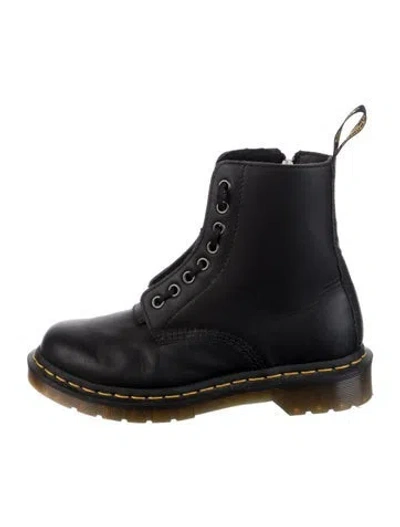 Pre-owned Dr. Martens Leather Lace-up Boots In Black