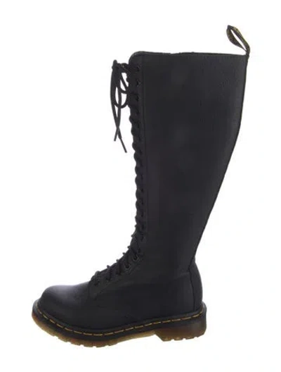 Pre-owned Dr. Martens Leather Lace-up Boots In Black