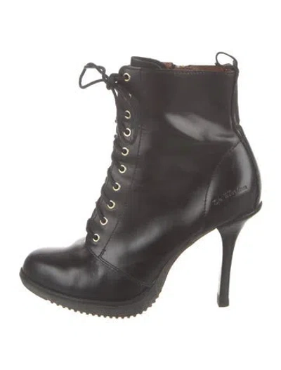 Pre-owned Dr. Martens Leather Lace-up Boots In Black