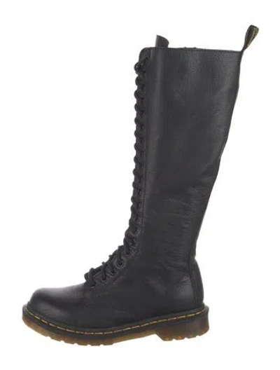 Pre-owned Dr. Martens Leather Lace-up Boots In Black
