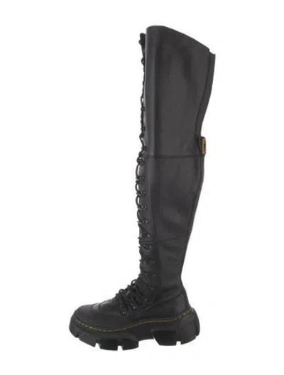 Pre-owned Dr. Martens Leather Lace-up Boots In Black