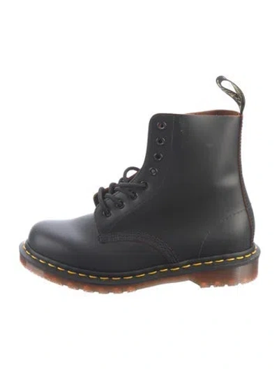 Pre-owned Dr. Martens Leather Lace-up Boots In Black