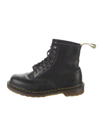 Pre-owned Dr. Martens Leather Lace-up Boots In Black