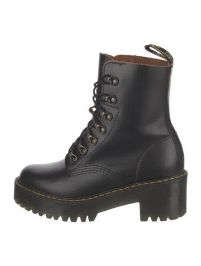 Pre-owned Dr. Martens Leather Lace-up Boots In Black