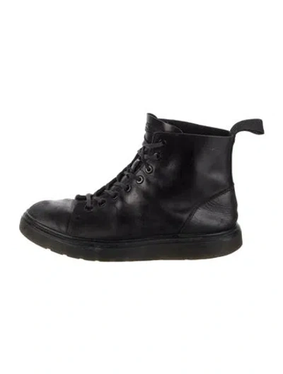 Pre-owned Dr. Martens Leather Lace-up Boots In Black