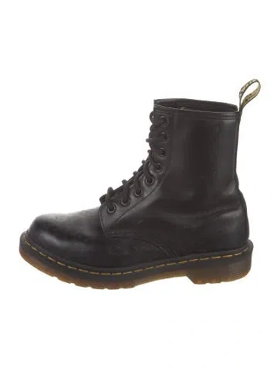 Pre-owned Dr. Martens Leather Lace-up Boots In Black