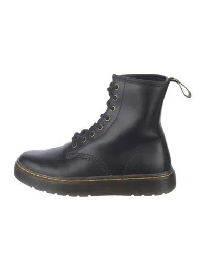 Pre-owned Dr. Martens Leather Lace-up Boots In Blue