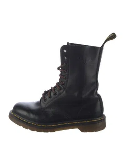 Pre-owned Dr. Martens Leather Lace-up Boots In Blue