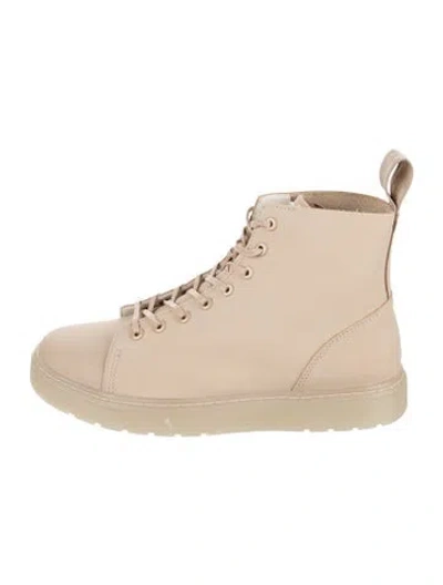 Pre-owned Dr. Martens Leather Lace-up Boots In Neutrals