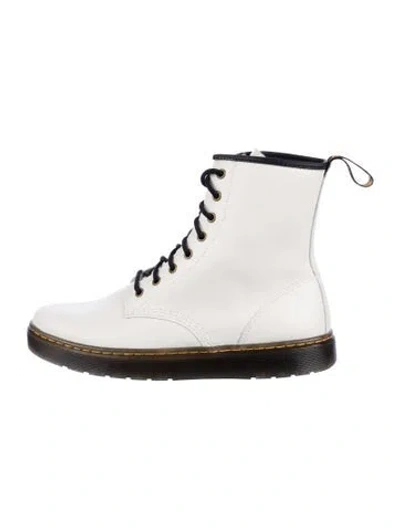 Pre-owned Dr. Martens Leather Lace-up Boots In White