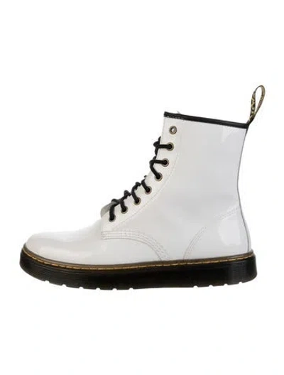 Pre-owned Dr. Martens Leather Lace-up Boots In White