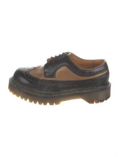 Pre-owned Dr. Martens Leather Lasercut Accents Sneakers In Black