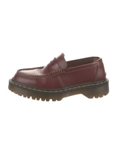 Pre-owned Dr. Martens Leather Loafers In Burgundy