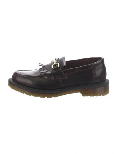 Pre-owned Dr. Martens Leather Loafers In Burgundy