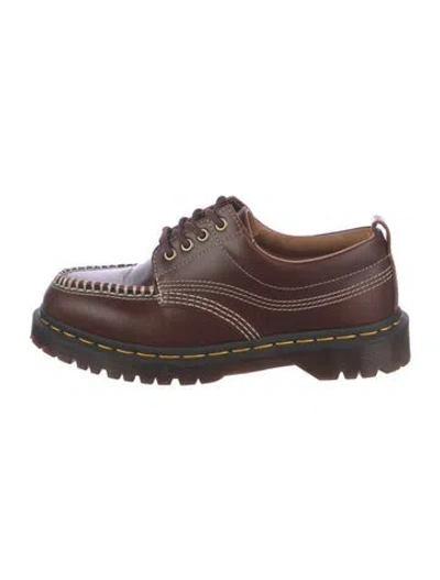 Pre-owned Dr. Martens Leather Loafers In Burgundy
