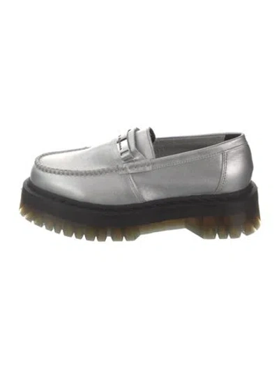 Pre-owned Dr. Martens Leather Loafers In Silver