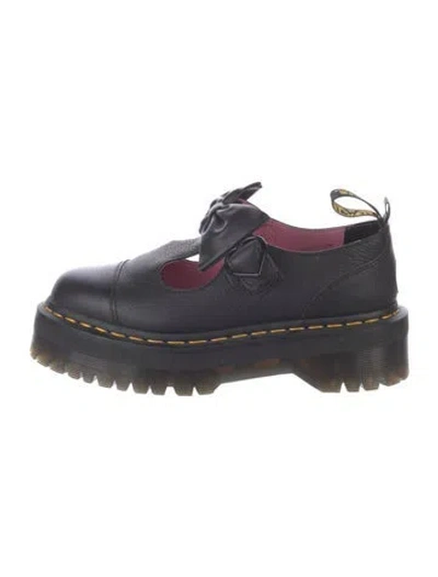 Pre-owned Dr. Martens Leather Mary Jane Flats In Black