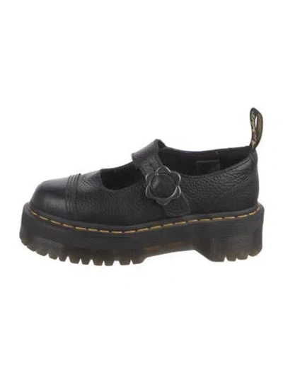 Pre-owned Dr. Martens Leather Mary Jane Flats In Black