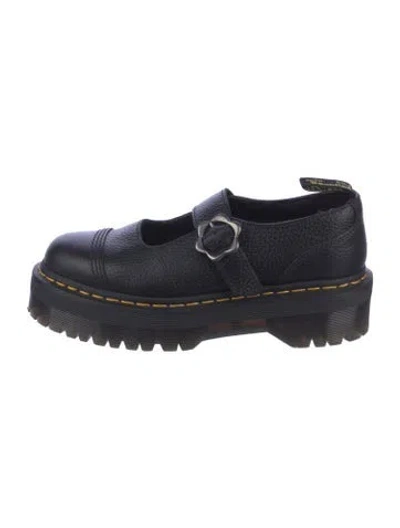Pre-owned Dr. Martens Leather Mary Jane Flats In Blue