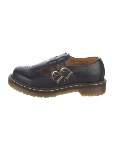 Pre-owned Dr. Martens Leather Mary Jane Flats In Blue