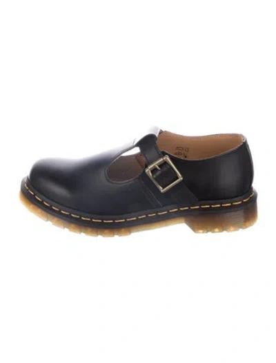 Pre-owned Dr. Martens Leather Mary Jane Flats In Blue