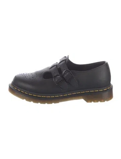 Pre-owned Dr. Martens Leather Mary Jane Flats In Blue