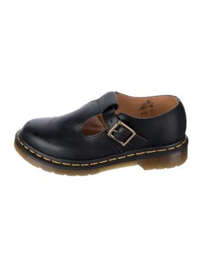 Pre-owned Dr. Martens Leather Mary Jane Flats In Blue
