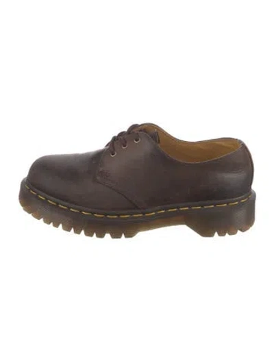Pre-owned Dr. Martens Leather Mules In Brown