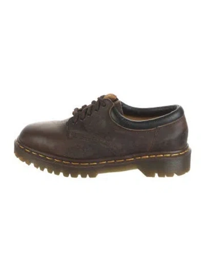 Pre-owned Dr. Martens Leather Oxfords In Brown