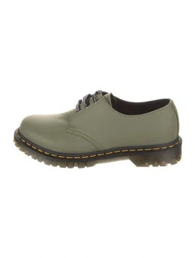 Pre-owned Dr. Martens Leather Oxfords In Green