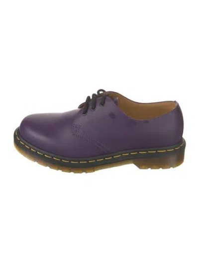 Pre-owned Dr. Martens Leather Oxfords In Purple