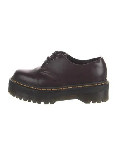 Pre-owned Dr. Martens Leather Oxfords In Purple