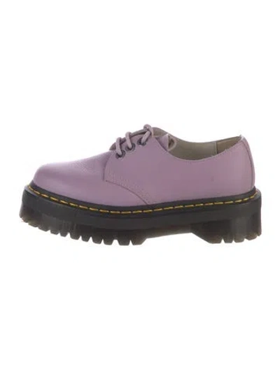 Pre-owned Dr. Martens Leather Oxfords In Purple
