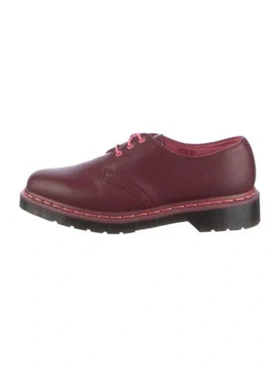 Pre-owned Dr. Martens Leather Oxfords In Red