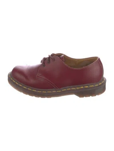Pre-owned Dr. Martens Leather Oxfords In Red