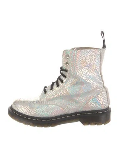 Pre-owned Dr. Martens Leather Patterned Combat Boots