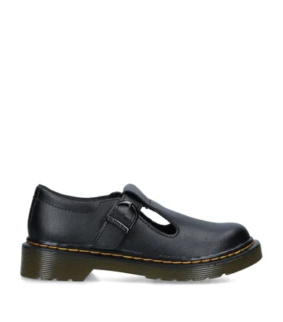 Dr. Martens' Kids' Polley Leather Mary Jane Shoes 6-9 Years In Black
