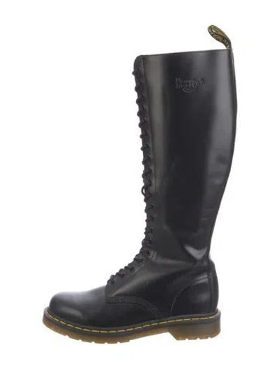 Pre-owned Dr. Martens Leather Rain Boots In Blue