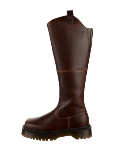 Pre-owned Dr. Martens Leather Riding Boots In Brown
