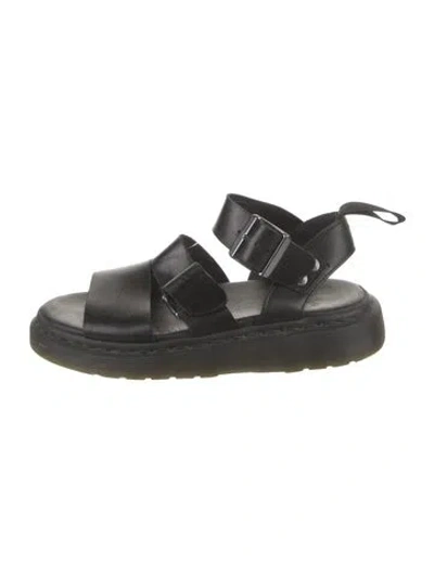 Pre-owned Dr. Martens Leather Sandals In Black