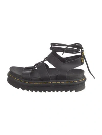 Pre-owned Dr. Martens Leather Sandals In Black