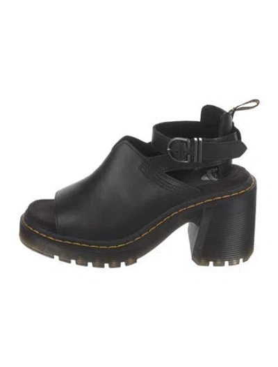 Pre-owned Dr. Martens Leather Sandals In Black