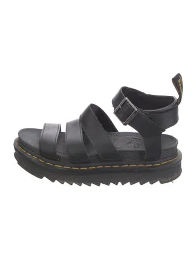 Pre-owned Dr. Martens Leather Sandals In Black